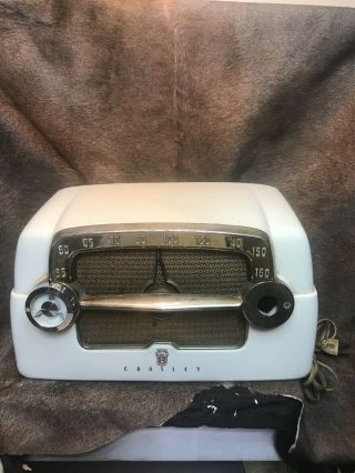 Vintage Mid Century Crosley To Radio Model E - 15 We.  Powers Up But Doesn’t Tune In