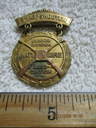 Vintage Shooting Medal Sharpshooter National Rifle Association Nra Jr Division