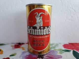 Schmidt ' s Bock Beer Lift Pull Top Beer Can Philadelphia Beverage Tax Paid Bottom 3