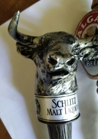 Schlitz Malt Liquor Bull Head Beer Tap Handle Rare