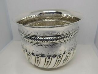 1890 Victorian Antique English Sterling Silver Bowl With Georgian Coin.  231g.