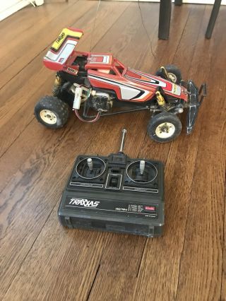 Vintage Traxxas The Cat 2wd Off - Road Racing Buggy 1/10 Rc Car W/ Remote