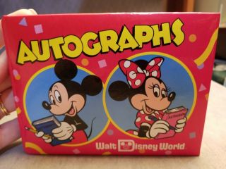 Vintage Walt Disney World 1993 Character Meal Autograph Book Mickey Minnie Belle