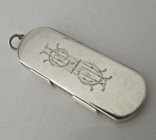 Rare ‘nomismatikos’ Patent Silver Sovereign Holder Charles Lund London 1904