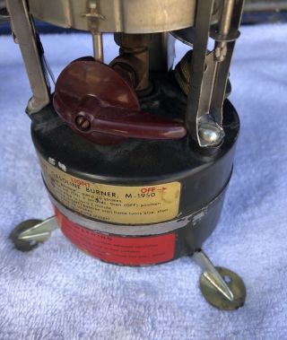 Vintage US Rogers 1964 Gasoline Burner M - 1950 Portable Cook Stove Army Issue 2