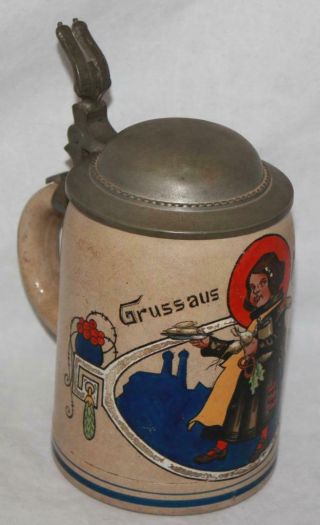 Gruss Aud Munchen Beer Stein Tankard Mug 0.  5L German Germany 2