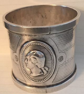President George Washington Medallion Napkin Ring Coin Silver Historic