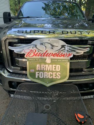Budweiser Beer Salutes Armed Forces Military Proud To Serve Those Bar Sign