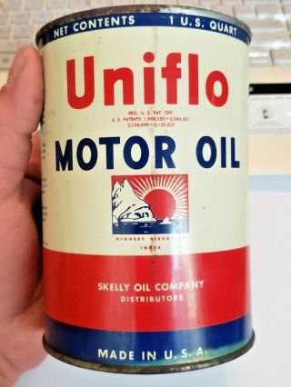 Vintage Skelly Uniflo Oil Can One Quart