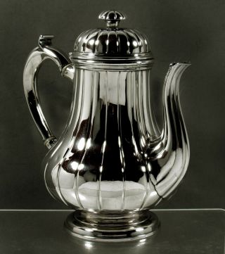 Sterling Silver Coffee Pot 1867 English Victorian Garrard 29.  5 Ounces