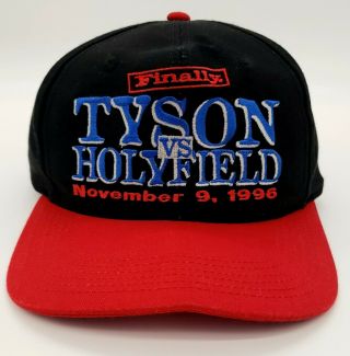 Vintage 1996 Boxing Hat Mike Tyson Vs Evander Holyfield Finally Mgm Grand