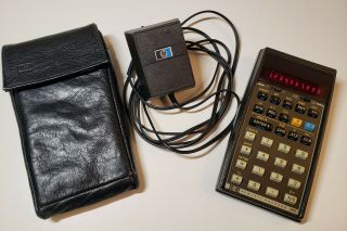 Vintage Hp 38e Calculator,  Soft Case,  Power Adapter,