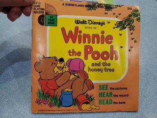 1966 Walt Disney Winnie The Pooh Honey Tree 313 Disneyland Book Record Lp 33