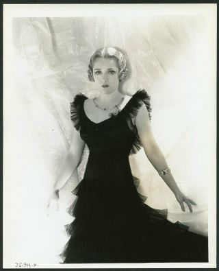Mary Pickford In Portrait Vtg 1936 George Hurrell Stamp Photo