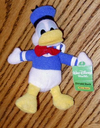 Donald Duck Mini Beanie Plush Kellogg 