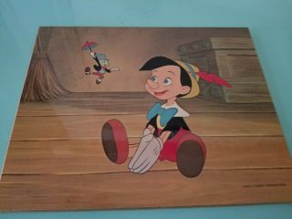 Vintage Walt Disney Pinocchio Picture 10x8 Jiminy Cricket Photo