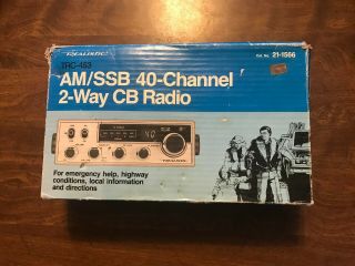 Vintage Cb Radio Realistic Trc 453 Am Ssb 40 Ch - Very Low Volume -