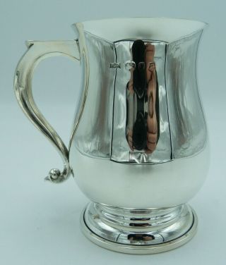 Georgian Style Solid Silver Pint Mug (cup Tankard) - 316g