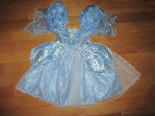 Cinderella Size (4 - 6x) Dress Blue Costume Disney Princess Dress - Up Pretend Play