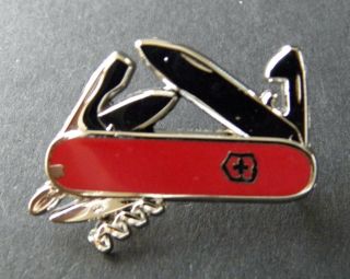 Switzerland Swiss Army Knife Cutout Lapel Pin Badge 1 Inch