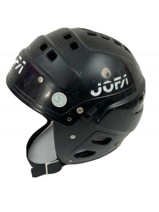 Vintage Jofa 290sr Ice Hockey Player Helmet Senior Men Size 6 3/4 - 7 3/8 Black
