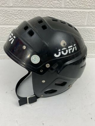 Vintage JOFA 290SR Ice Hockey Player Helmet Senior Men Size 6 3/4 - 7 3/8 Black 2