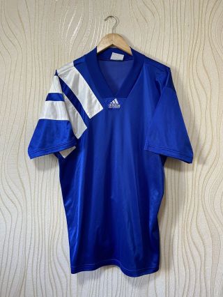 Adidas Equipment 90s Football Shirt Soccer Jersey Vintage Blue Sz Xl