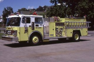 Evansville In Engine 3 1985 Duplex Fmc Pumper - Fire Apparatus Slide