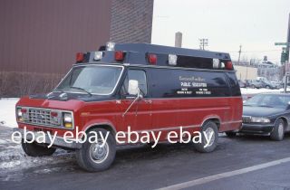 Chicago Fire Department 1988 Ford Wheeled Coach Pub Ed 35mm Fire Apparatus Slide