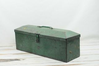 Vintage Large Tool Box Heavy Duty Metal Toolbox And Tray