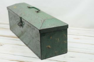 Vintage Large Tool Box Heavy Duty Metal Toolbox And Tray 3
