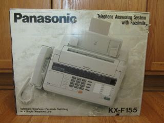 Vintage Panasonic Telephone Answering System Fax Facsimile Machine Kx - F155