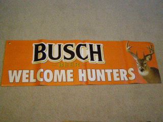 Busch Beer Heavy Vinyl Banner Hunting Hunter Deer Man Cave 14 " X48 "