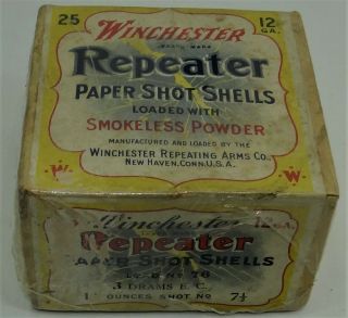 Winchester Repeater 12 Ga.  Empty 2 Pc.  Shotgun Shell Box,  Very