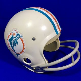 Vintage 70’s Rawlings Miami Dolphins Air Flo Football Helmet HNFL Medium USA 2