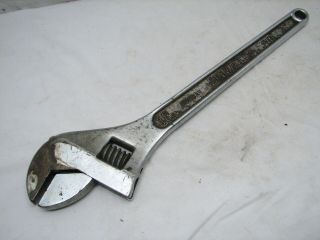 Lg Vintage Diamond Horseshoe Co Diamalloy Steel 18 " Adjustable Wrench Duluth Mn