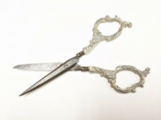 19thc Antique Gorham Sterling Silver Grape Shears Scissors 1800s Gorham Silver