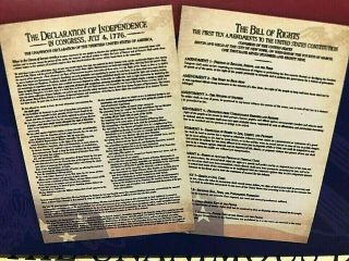Historical Document Posters: Declaration Of Independence,  The Bill Of Rights