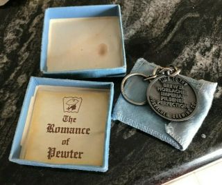 Vintage Horlacher Beer - Brewing Co Pewter Key Chain Allentown Pa