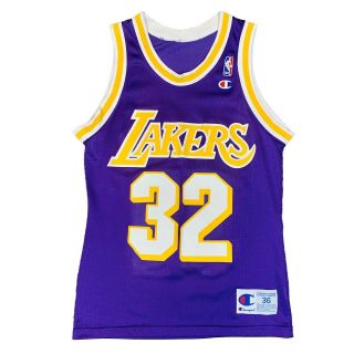 Vintage 90s Magic Johnson La Los Angeles Lakers No.  32 Size 36 Champion Jersey