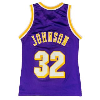 Vintage 90s Magic Johnson LA Los Angeles Lakers No.  32 Size 36 Champion Jersey 2