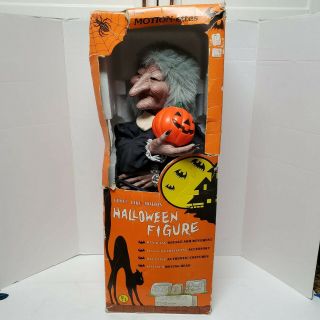 Vintage Telco Motionette Halloween Witch 24 " Tall Great Missing Broom