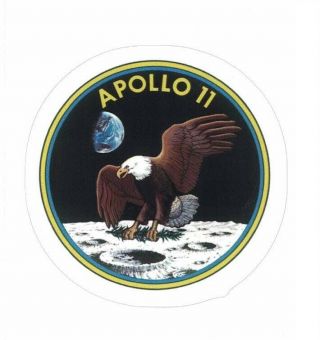Apollo 11 Sticker Moon Landing Space Program Logo 3” U.  S.  Nasa