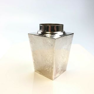 Antique The Merrill Shops Hand Hammered Sterling Silver Tea Caddy 127.  4g No Lid