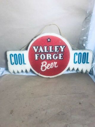 Vintage Styrofoam Valley Forge Beer Bar Sign Rare 15 1/2 " Wide