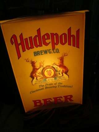Vintage Hudepohl Beer Sign,  Light,  Cincinnati,  Ohio In Shown