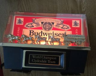 Budweiser World Champion Clydesdale Team Advertising Light Bar Sign Bud