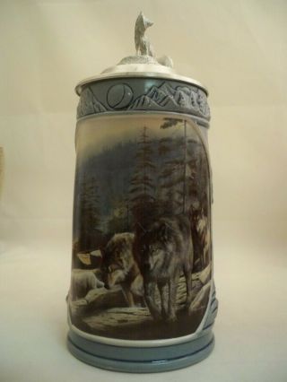 Scouting The Bluffs " The Cry Of The Wolfpack " Limited Edition Mug Stein Tankard