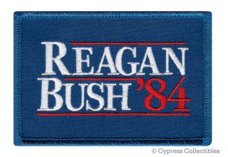 Reagan Bush 84 Iron - On Embroidered Patch Vote Republican Election Ronald George