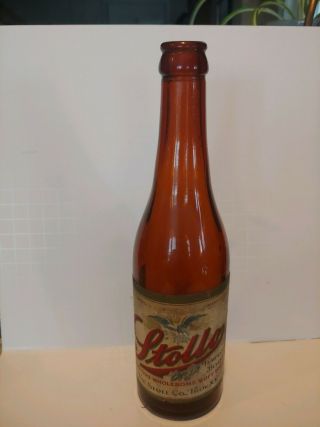12 Oz Prohibition " Stollo " Temperance Beverage The Stoll Co.  Troy N.  Y.